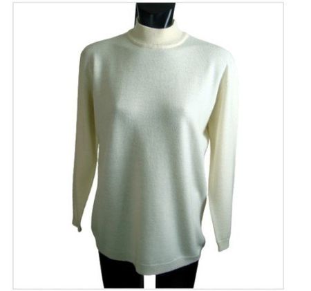 Pullover von VALENTINE, Merino-Wolle / h'beige, Gr. M