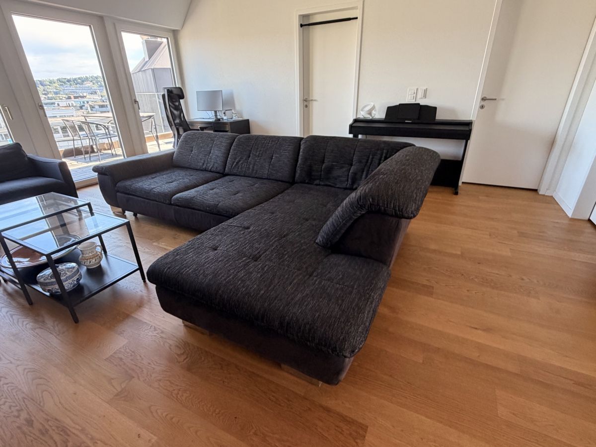 Divani: Moderne Ecksofa, Dunkelgrau, mit Bettfunktion, Top Zustand – Usato da Winterthur venduto da spe_cq22 3