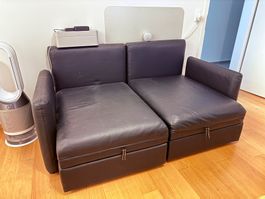 2x Ikea Vallentuna Leder Schlafsofa