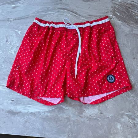 Short de bain ANYTHING rouge motif voiliers, XXL