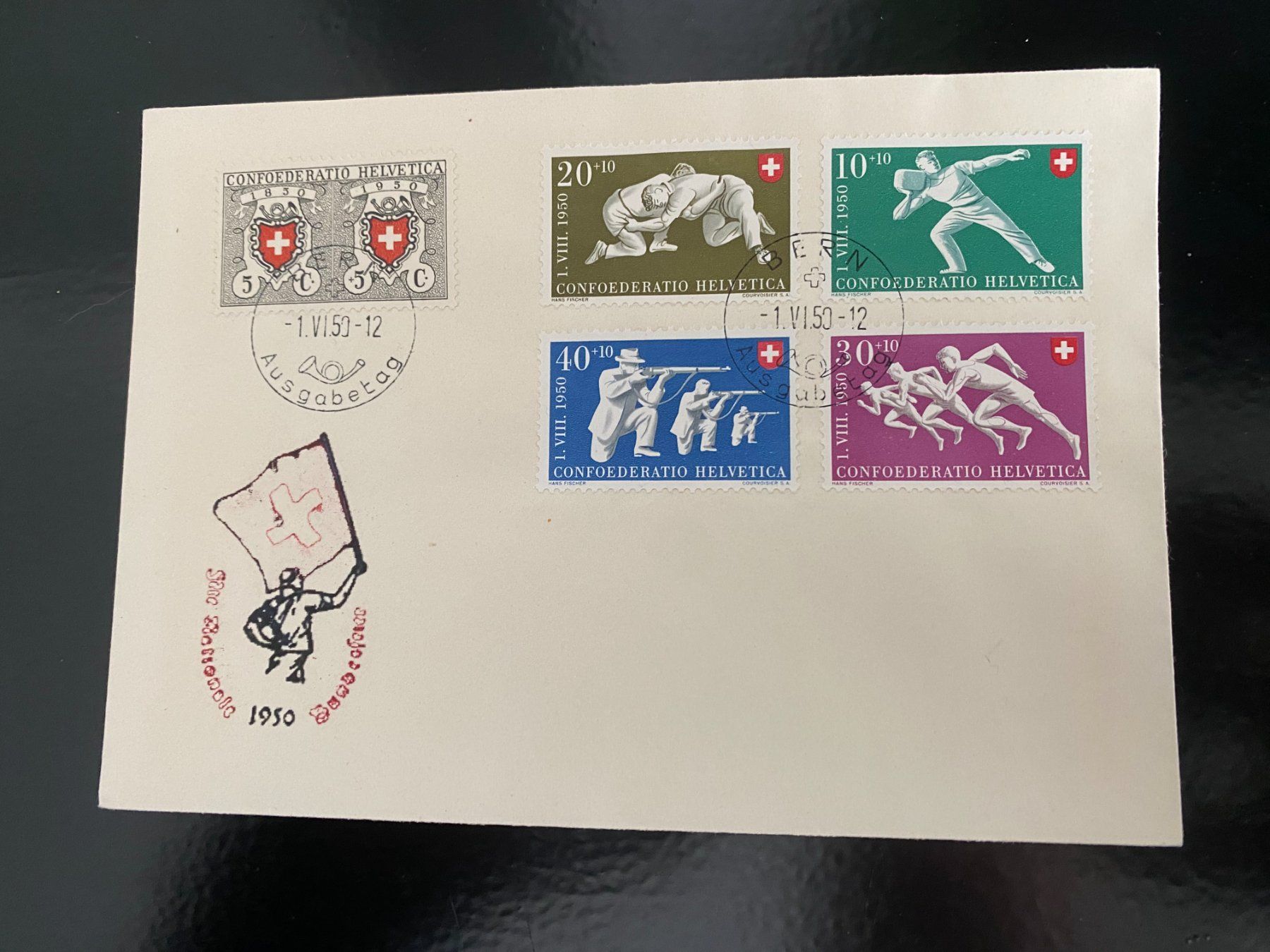 Alle Briefmarken: Pro Patria 1950 FDC Ohne Adresse – Gebraucht aus Grand-Lancy von Dany1973