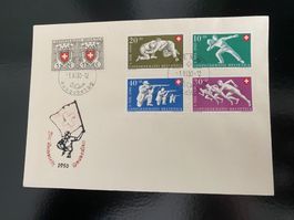 Pro Patria 1950 FDC Ohne Adresse