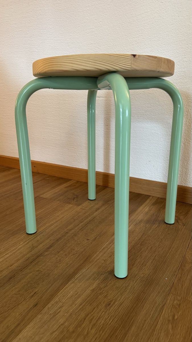 Ikea Sgabelli: DOMSTEN Hocker IKEA mit Holz-mintgrün.  – Nuovo (secondo la descrizione) da Bubikon venduto da hachia888 7
