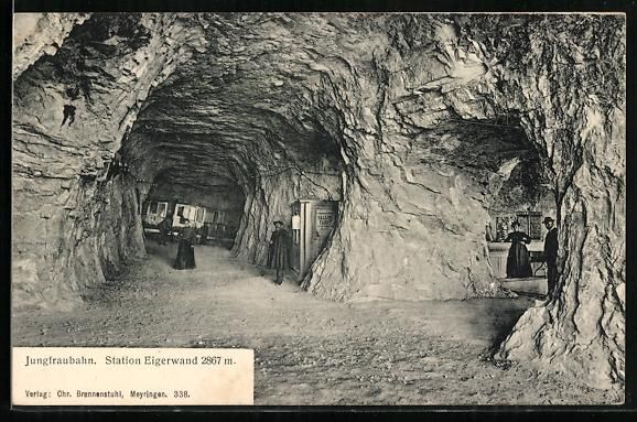 Cartoline postali: Eigerwand, Station Eigerwand der Jungfra – Usato da Berlin venduto da bartko-reher