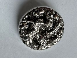 Zierknopf aus Kunststoff, rund, 2.8 cm Durchmesser