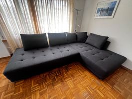 Ecksofa anthrazit mit Kissen gebraucht guter Zustand