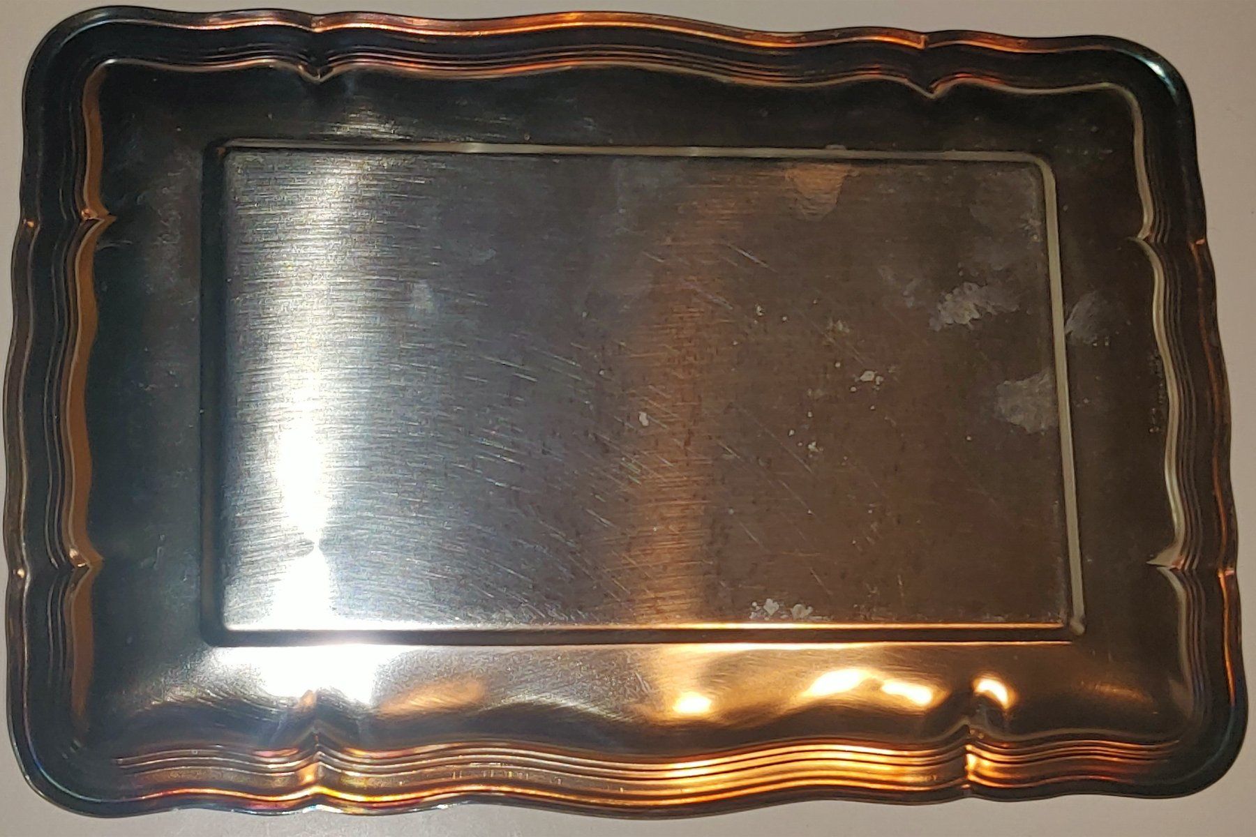 Piatti di portata: 2 kleine Silbertabletts Set Chippendale Vintage – Usato da Widen venduto da The_Queen 3