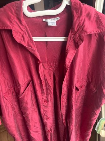 Pura Seta Seidenhemd, Gr. S, rot, ideal für den Sommer