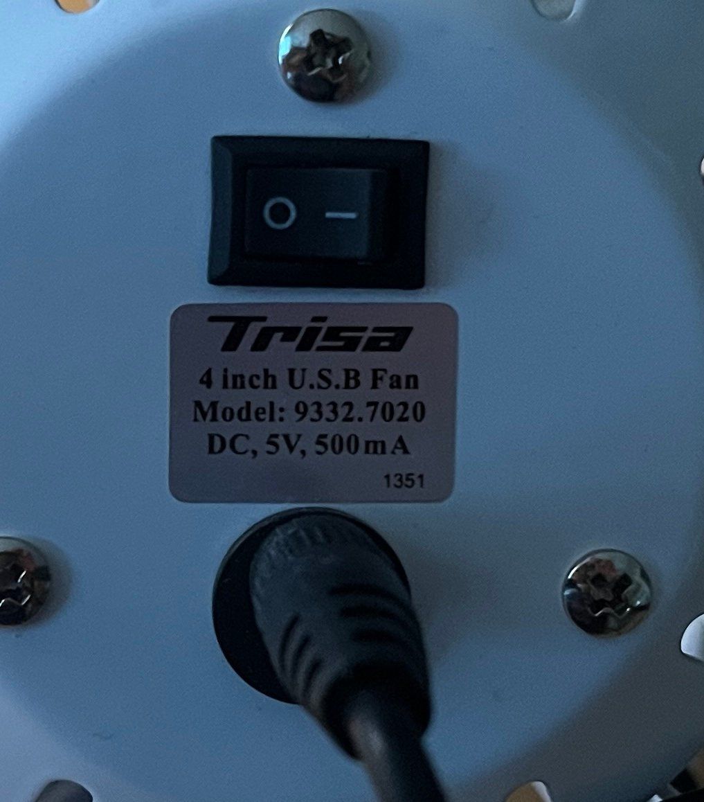 Trisa Ventilatori: Trisa 4-inch USB desk fan – Nuovo (secondo la descrizione) da Le Noirmont venduto da bouboun21 3