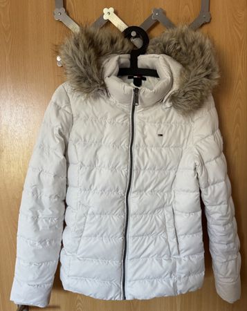 Tommy Hilfiger Daunenjacke mit Kapuze weiss 