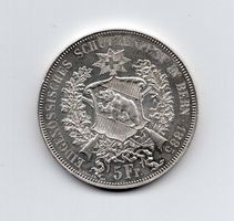 (615) 5 Franken, 1885 Schützenfest, Bern, top stgl