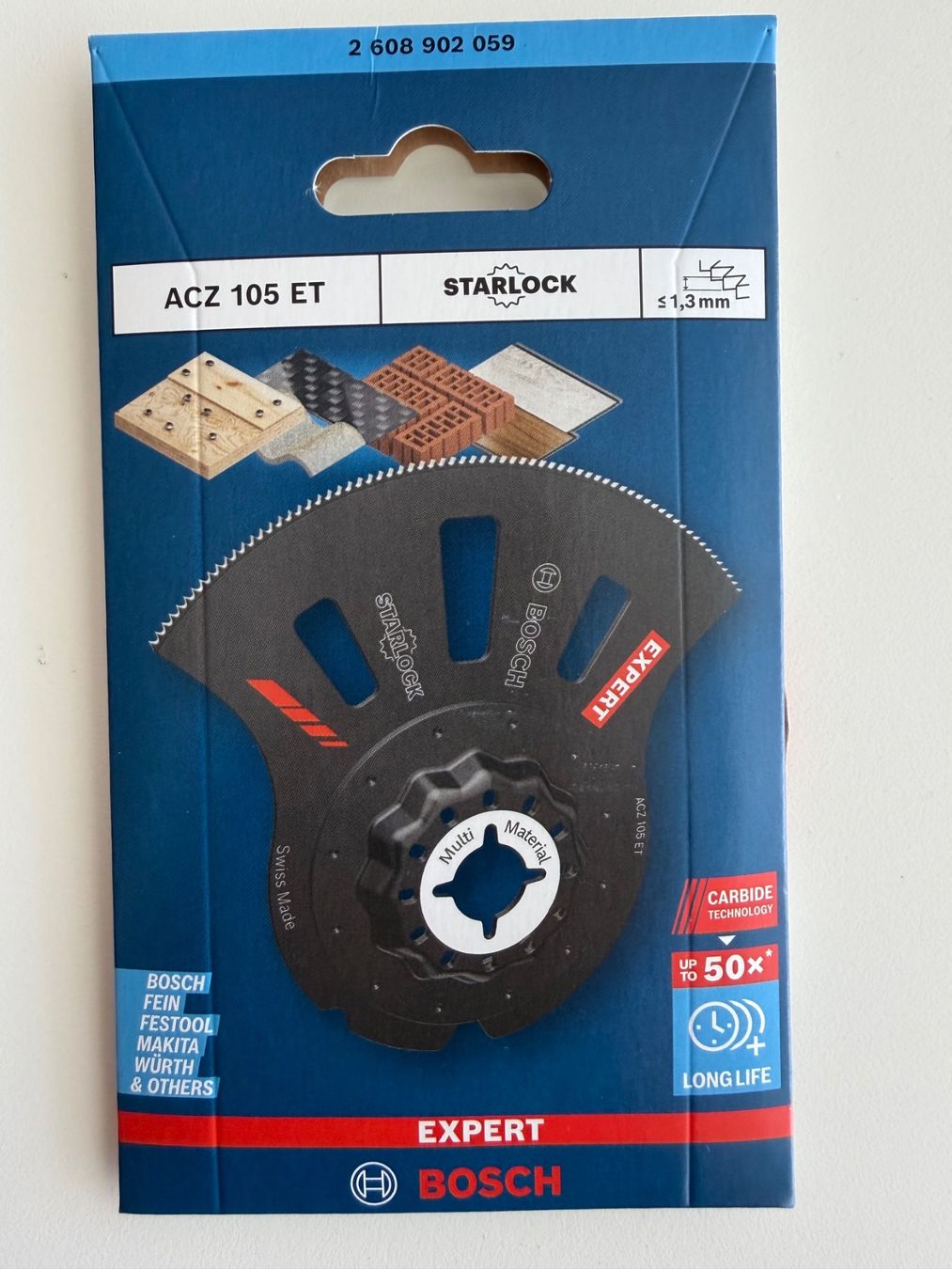 Bosch Tutti gli attrezzi: Bosch Professional Lame Multitool ACZ105ET – Nuovo e nell'imballaggio originale da St-Gingolph venduto da GoldenKeys
