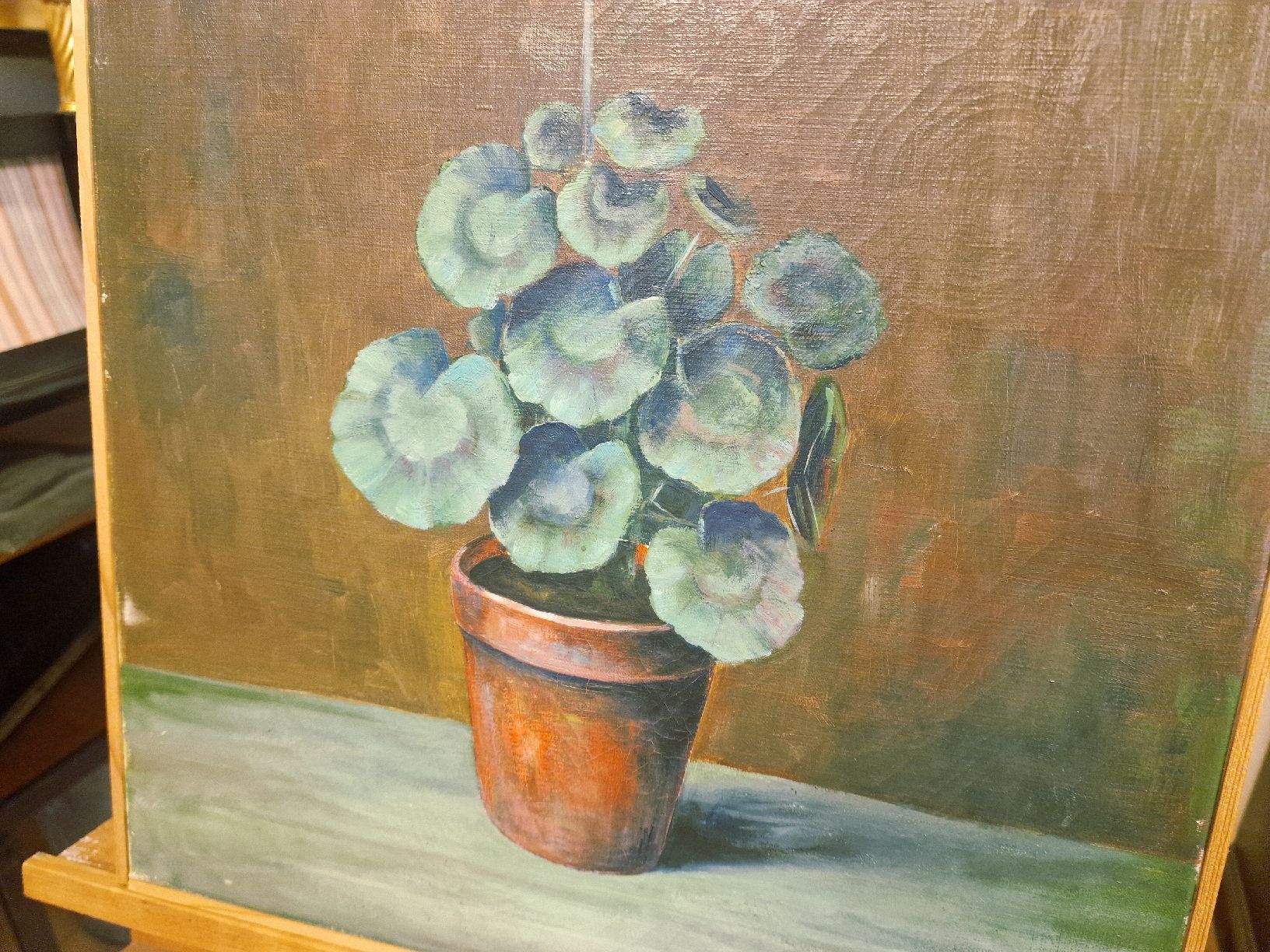 Dipinti: Öl Gemälde H. Elger Blumen in Topf – Usato da BERN venduto da Intarsia 2