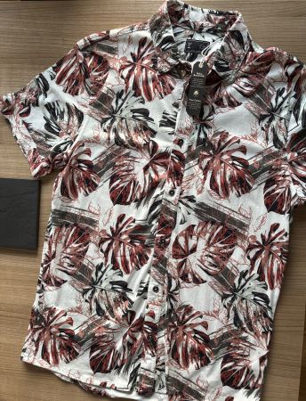 NEU** Stylisches Hawaii 🌺 Hemd - L - braun/weiss