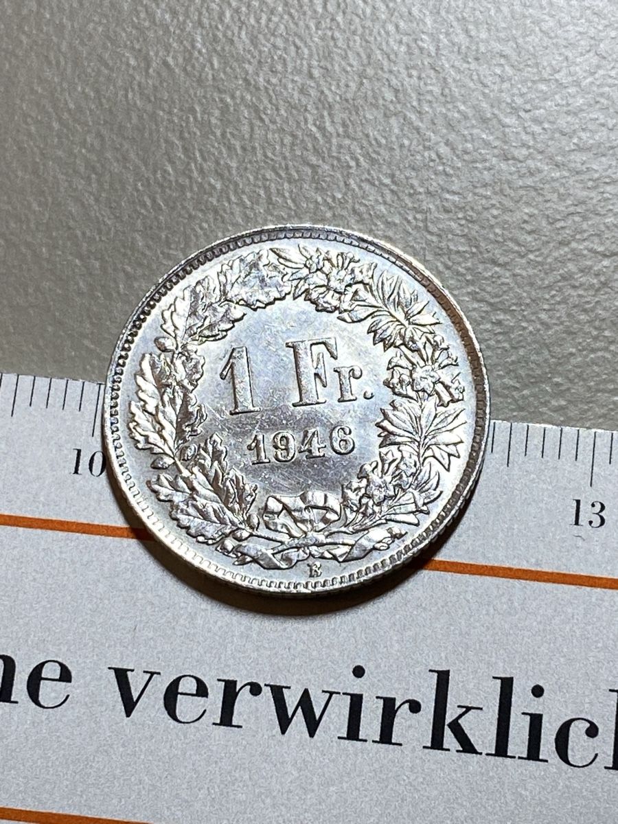 Tutti le monete: Suisse - 1 franc - 1946 - AG – Usato da Payerne venduto da Mike1682 3