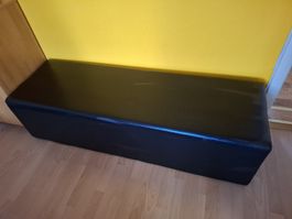 Sitzbank schwarz Kunstleder gepolstert guter Zustand
