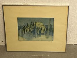 Lithographie "Burg" signiert & num. 63/100