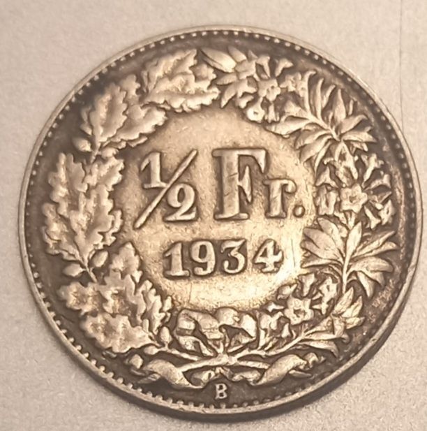 Tutti le monete: 50 centesimi Svizzera 1934 – Usato da Minusio venduto da epp_cty9