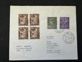 Vatikan 1966 Brief echt gelaufen (M789)