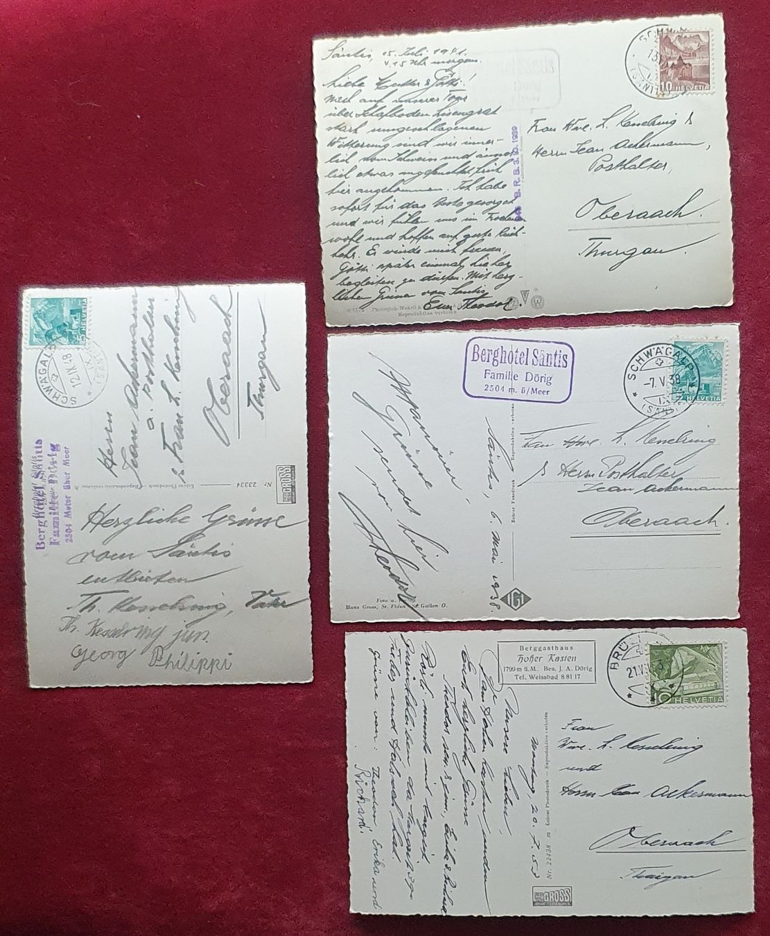 Cartoline postali: 8 Ansichtskarten vom Säntis und Umgebung – Usato da Kreuzlingen venduto da Rschweiz1 2