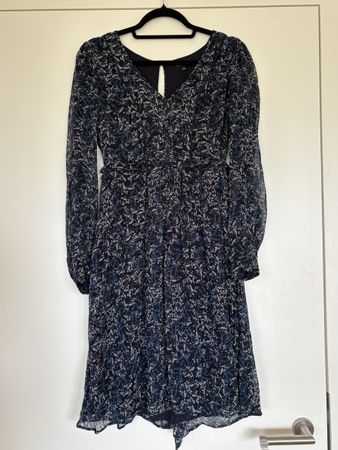 Robe bleue à fleurs Carole très bon état taille 34