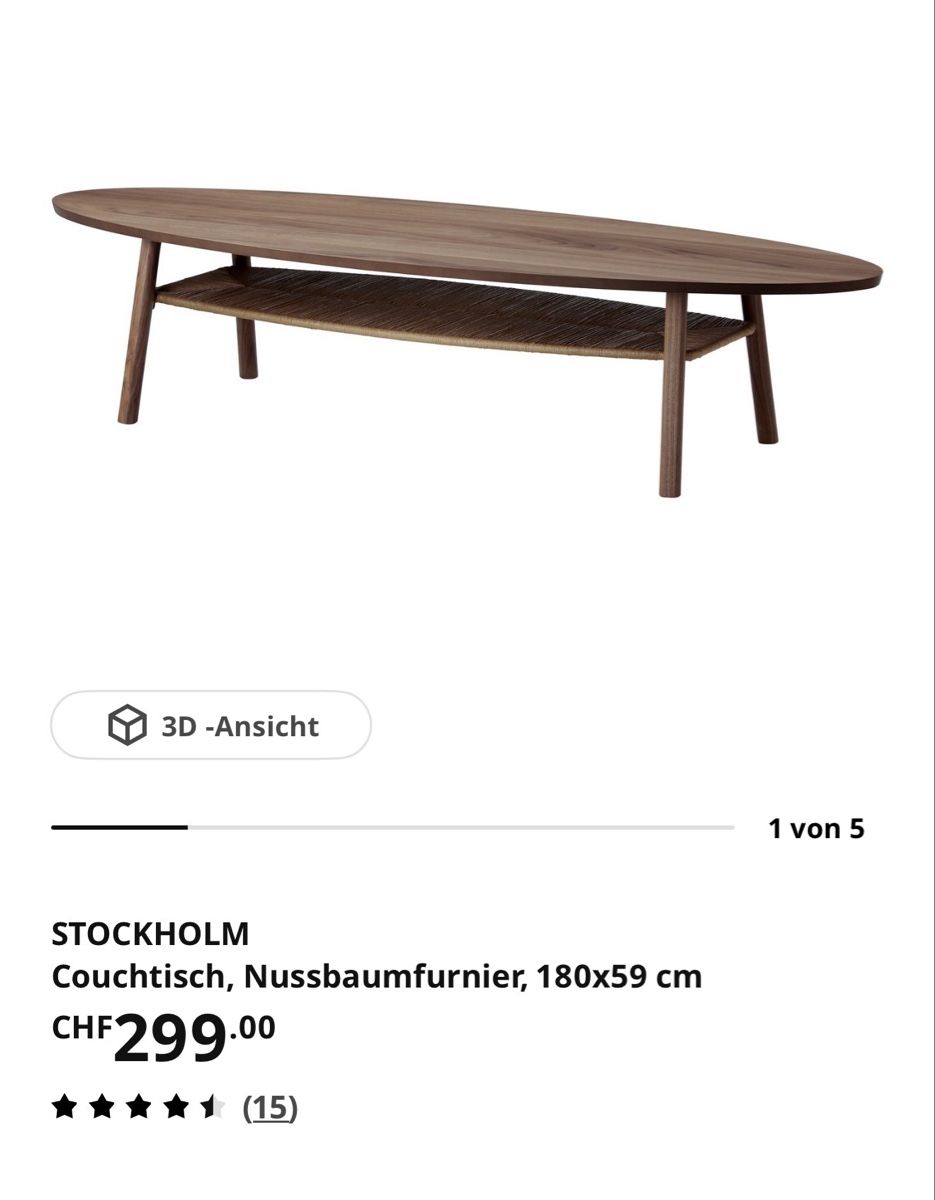 Tavoli: Ikea Stockholm Couchtisch – Usato da Suhr venduto da ale_d8qb 3