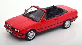 BMW 318i Cabriolet E30 1991-1993 rot / schwarz  1:18
