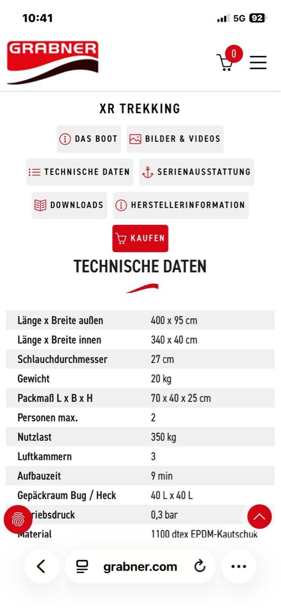 Boote: XR Trekking Grabner Kanu – Gebraucht aus St. gallen von topselller 4