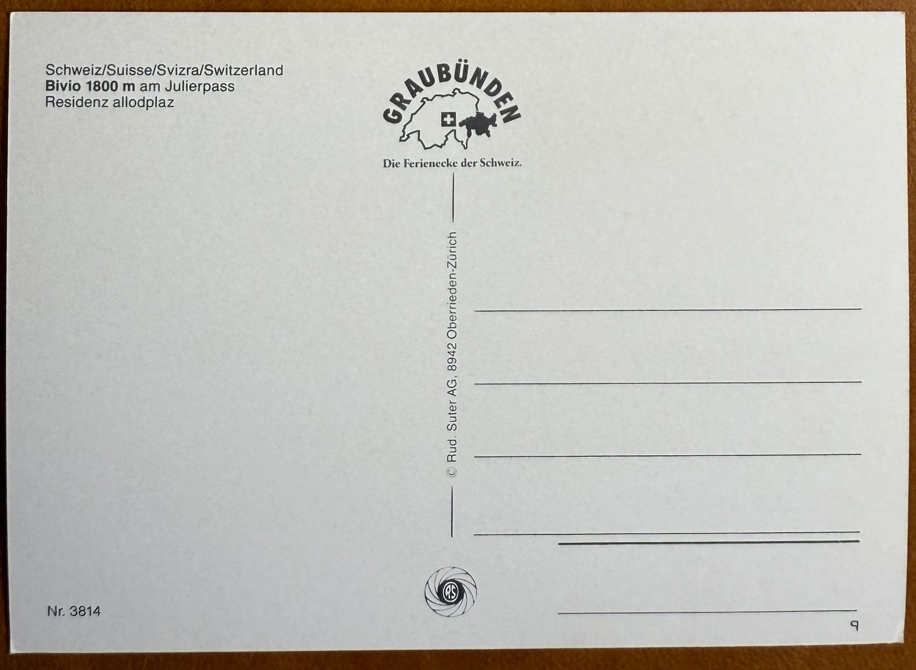Cartoline postali: AK: BIVIO - Residenz Allodplatz – Usato da Lutry venduto da Ediego 1