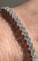 Funkelndes Silberarmband 925 mit Zirkonia Steinen 17 cm. Neu