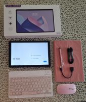 Tablet con tastiera + maus+ penna e cover rosa