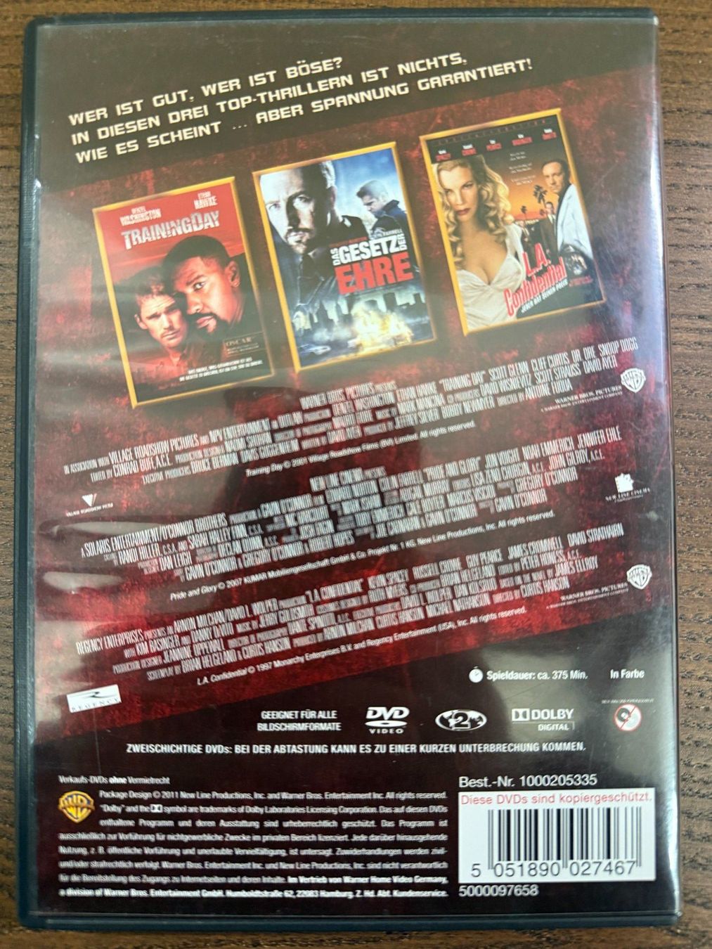 Alle DVDs: Training Day - Das Gesetz der Ehre - L.A. Confidential – Gebraucht aus Zürich von FilmFreunde 1