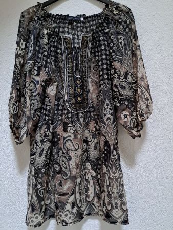 Sommer Bluse Tunika, Gr. M/L, 95% Viskose