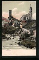 Hospental, Bllick auf die Kirche vom Was