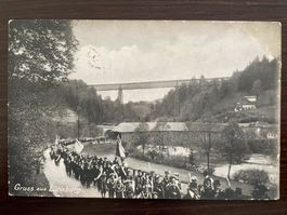 GRUSS AUS LÜTISBURG Die drei Brücken, Umzug, 1919