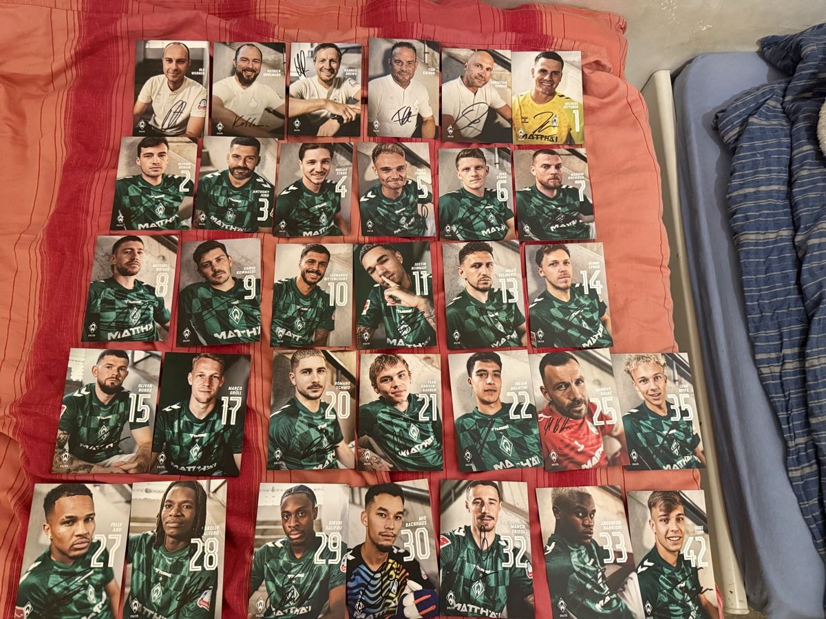 Autographes: Autogrammkarten Werder Bremen signiert – D'occasion à Rüschlikon par Andi_2000