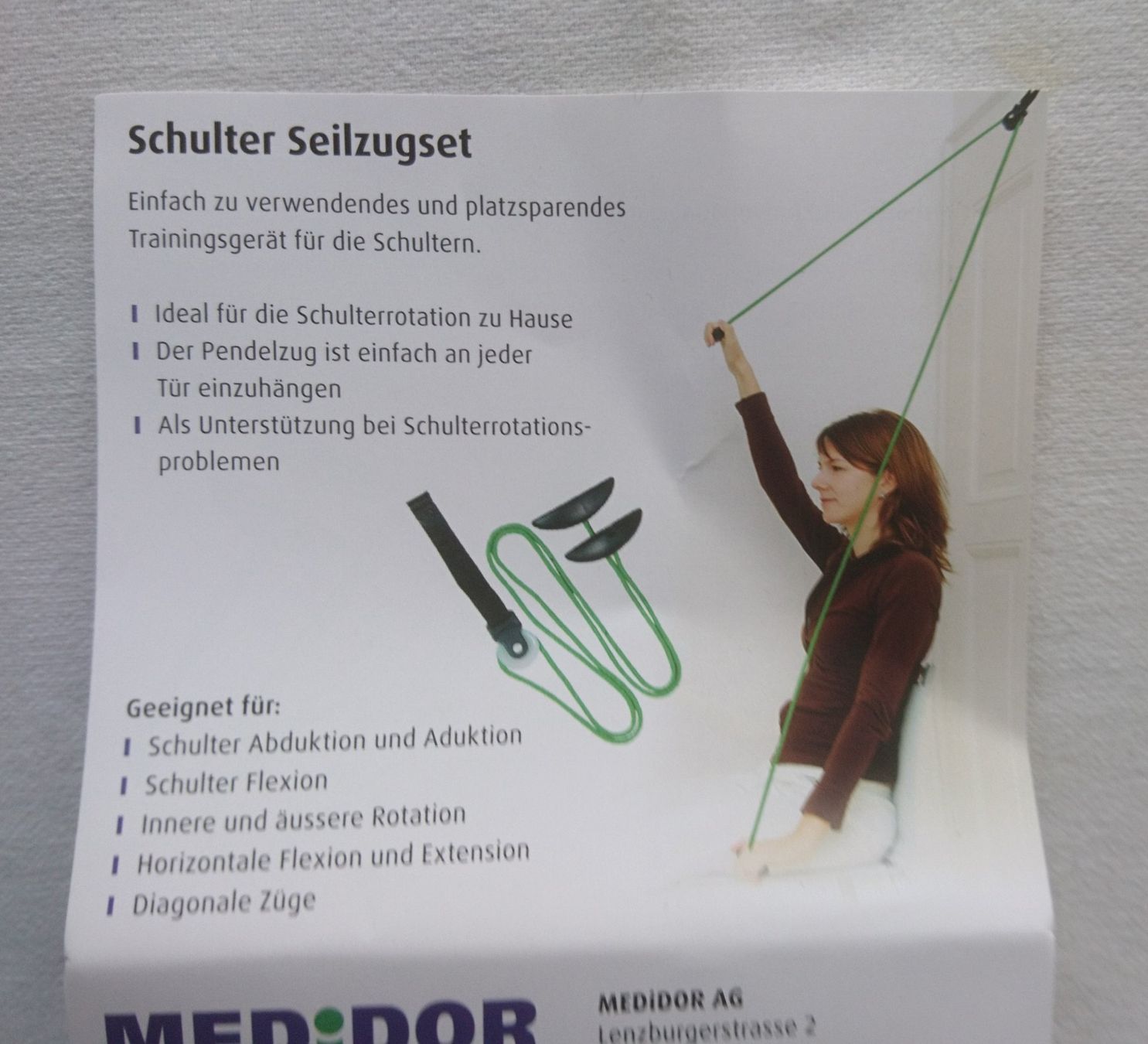 Hometrainer: Schulter Seilzugset, Medidor, neu – Nuovo e nell'imballaggio originale da Schüpfen venduto da ardiphne