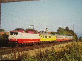 Elektro-Schnellzuglok 120 001-5 der DB, vor Sonderzug Dsts I