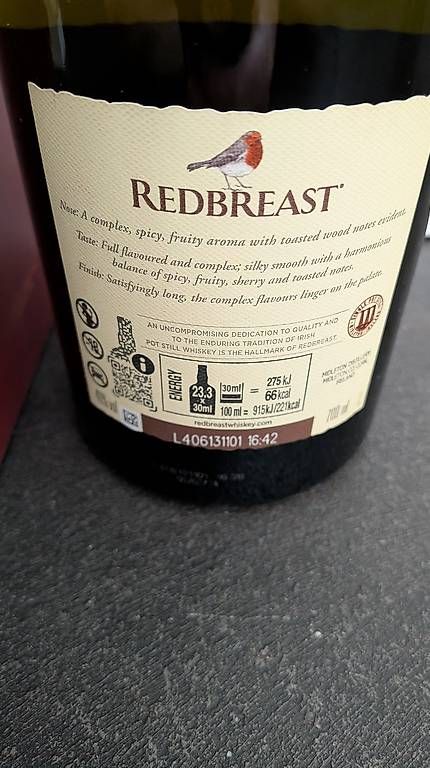 Spiritueux: Readbreast Whiskey 12y – Neuf avec emballage d'origine à Zürich par Gomilozyt 2