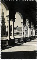 Vintage Ansichtskarte Sevilla Spanien, Plaza España, Top!