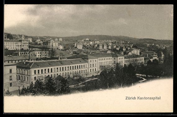 Cartoline postali: AK Zürich, Kantonsspital – Usato da Berlin venduto da bartko-reher
