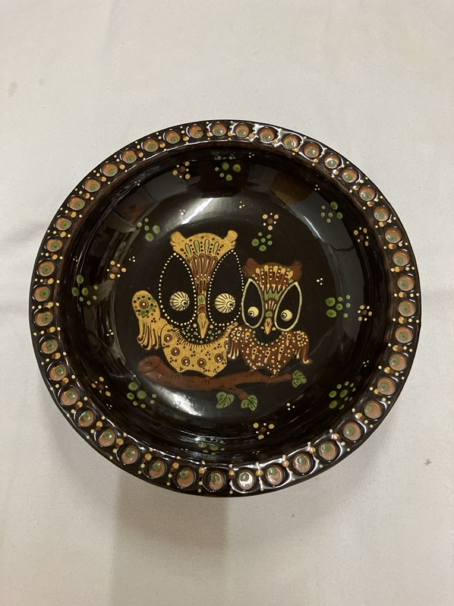 Tutte le decorazioni: Keramik Schale / Teller mit Eulenmotiv – Usato da Wettingen venduto da BAG4478