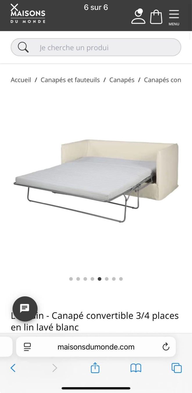 Maisons du monde Sessel: Canapé Louvain - Négociable – Gebraucht aus Chêne-Bougeries von ale_jry6 2
