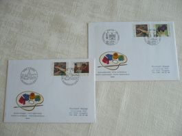 1986 Bundesfeier Sonderstempel Liestal & Zug