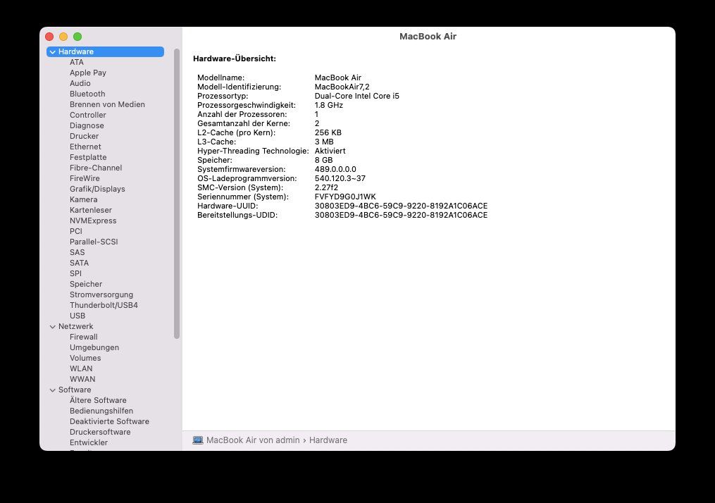 Apple Notebook: MacBook Air 13" 2017 / 8GB / 128GB SSD – Usato da Meisterschwanden venduto da Discus0 5