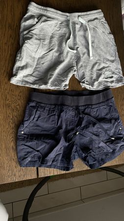 Kurze Hosen Set Gr. XL & 42/44 grau blau Sommer Damen
