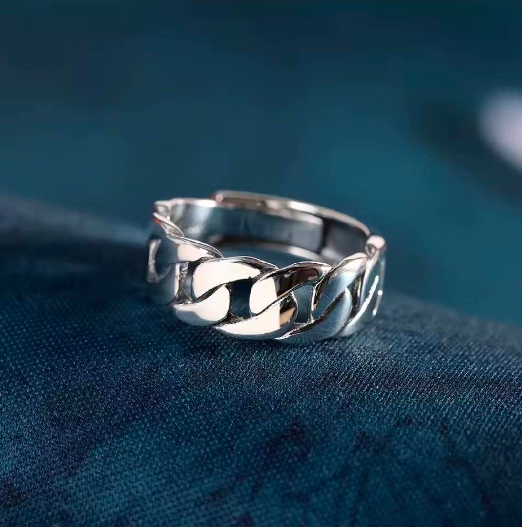 Anelli: Eleganter offener Ring, 925 versilbert – Nuovo (secondo la descrizione) da Grenchen venduto da dar_6d52
