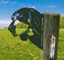 Hund aus Metall (Deko)