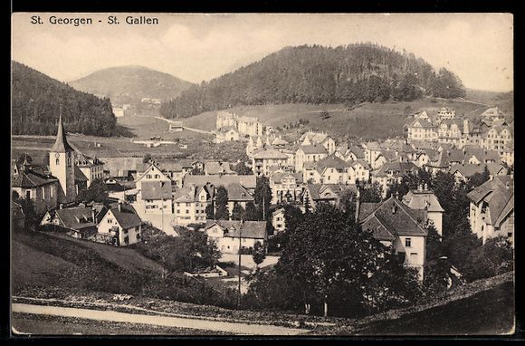 Cartoline postali: AK St. Georgen, Ortsansicht – Usato da Berlin venduto da bartko-reher