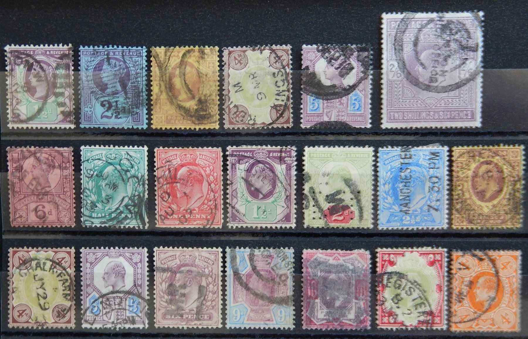 Alle Briefmarken: Grossbritannien alte Werte IV – Gebraucht aus Zürich von Muehlekauf